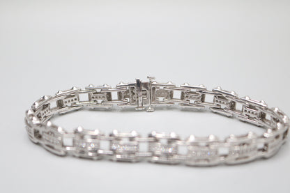 SILVER TENNIS BRACELET WITH LAB GROW DIAMONDS