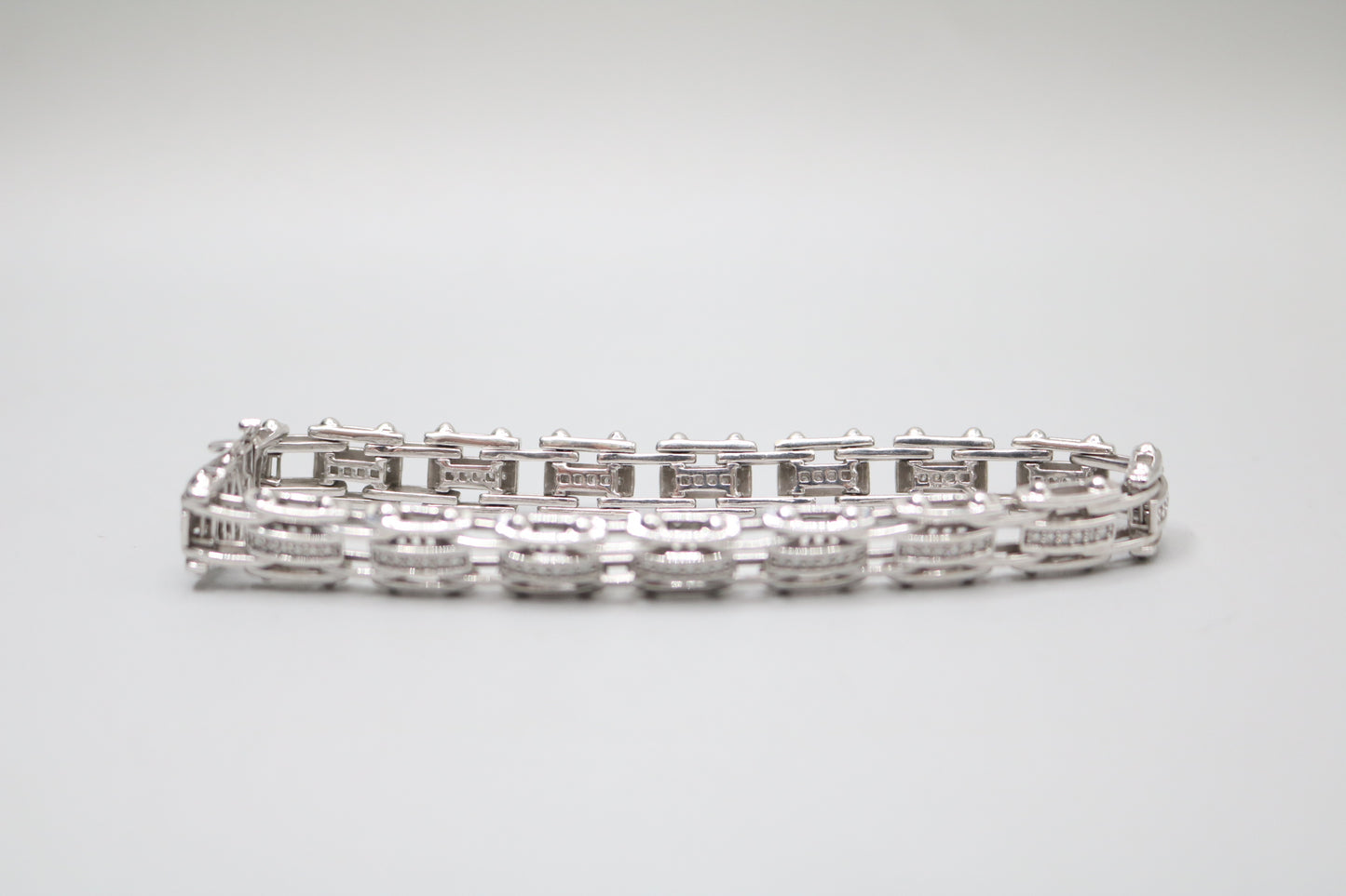 SILVER TENNIS BRACELET WITH LAB GROW DIAMONDS