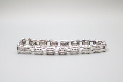 SILVER TENNIS BRACELET WITH LAB GROW DIAMONDS
