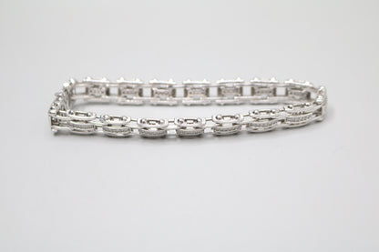 SILVER TENNIS BRACELET WITH LAB GROW DIAMONDS