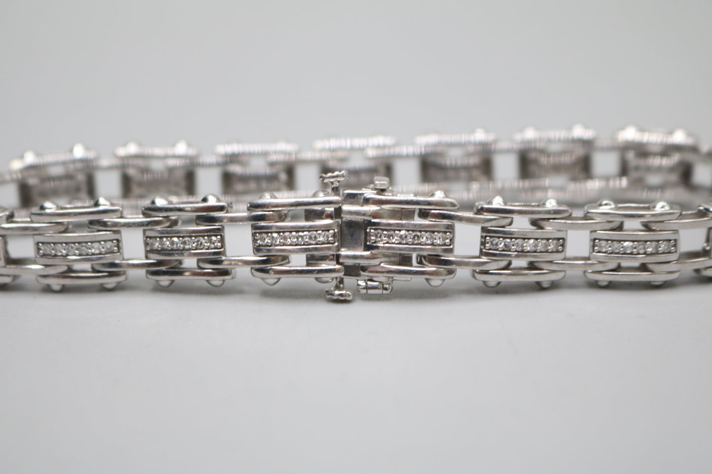 SILVER TENNIS BRACELET WITH LAB GROW DIAMONDS