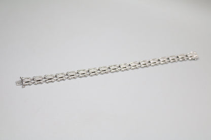 SILVER TENNIS BRACELET WITH LAB GROW DIAMONDS