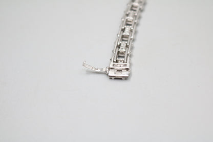 SILVER TENNIS BRACELET WITH LAB GROW DIAMONDS