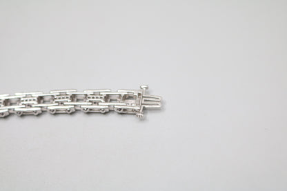 SILVER TENNIS BRACELET WITH LAB GROW DIAMONDS
