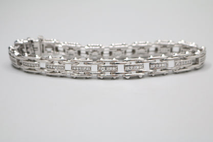 SILVER TENNIS BRACELET WITH LAB GROW DIAMONDS