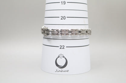 SILVER TENNIS BRACELET WITH LAB GROW DIAMONDS