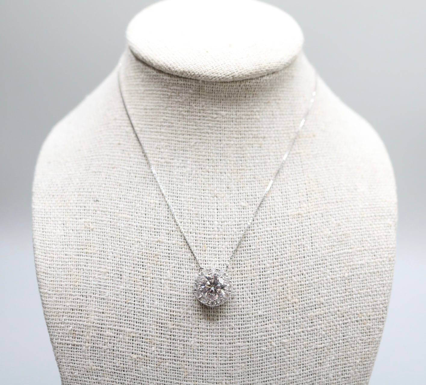 14K White Gold Lab Grown Diamond Necklace (1.56 CTW) (18 Inches)