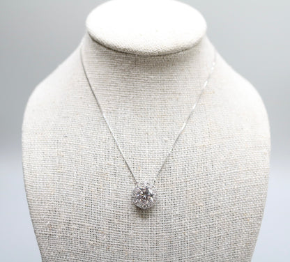14K White Gold Lab Grown Diamond Necklace (1.56 CTW) (18 Inches)