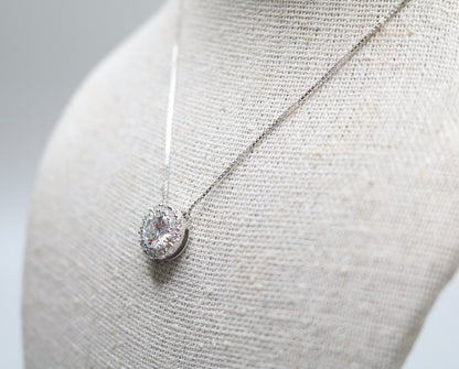 14K White Gold Lab Grown Diamond Necklace (1.56 CTW) (18 Inches)