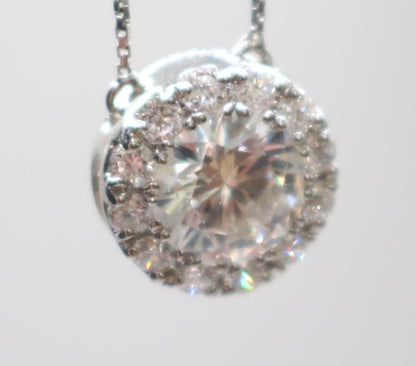 14K White Gold Lab Grown Diamond Necklace (1.56 CTW) (18 Inches)