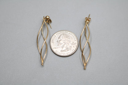 14K Fancy Spiral Earrings