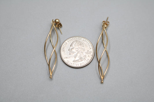 14K Fancy Spiral Earrings