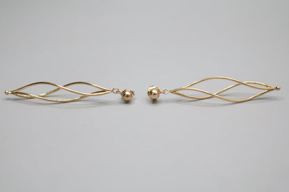 14K Fancy Spiral Earrings