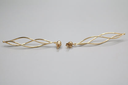 14K Fancy Spiral Earrings