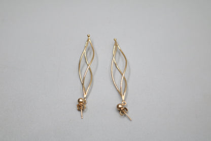 14K Fancy Spiral Earrings
