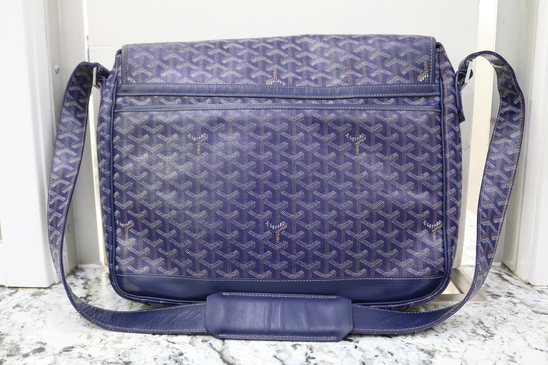 Goyard Grand Bleu GM Blue Messenger Bag (Local Purchase Only