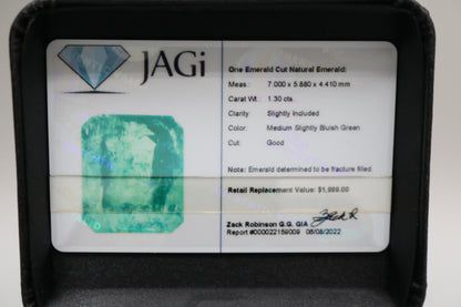 Emerald Cut Natural Emerald (1.30 cts)