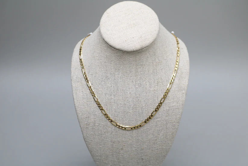 14-Karat Yellow Gold Figaro Style Chain of 24 Inches