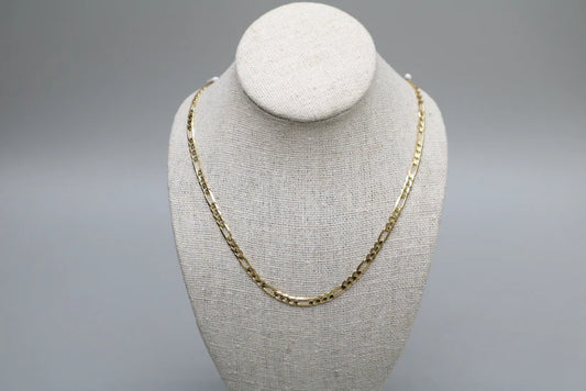 14-Karat Yellow Gold Figaro Style Chain of 24 Inches