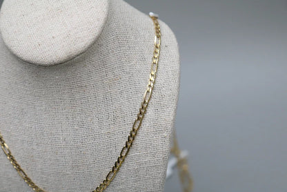 14-Karat Yellow Gold Figaro Style Chain of 24 Inches