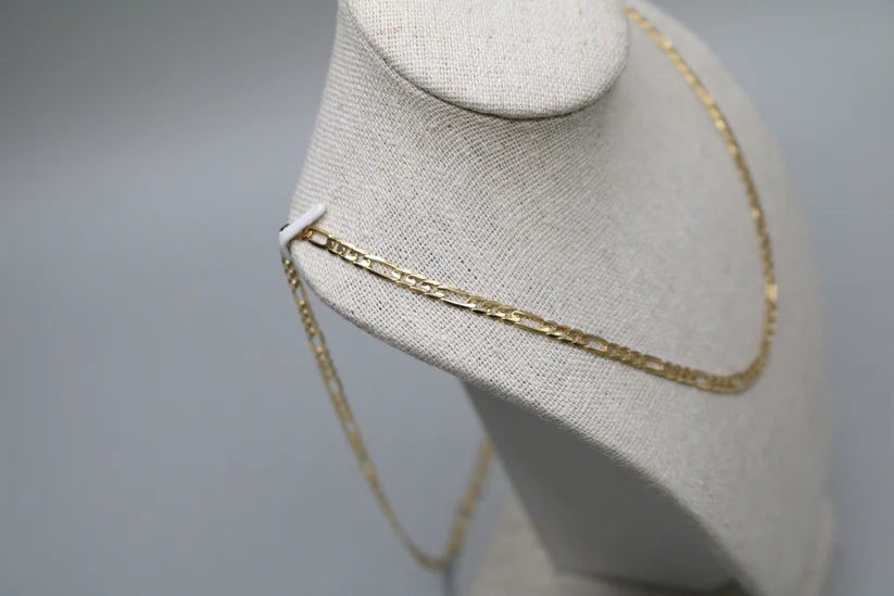 14-Karat Yellow Gold Figaro Style Chain of 24 Inches