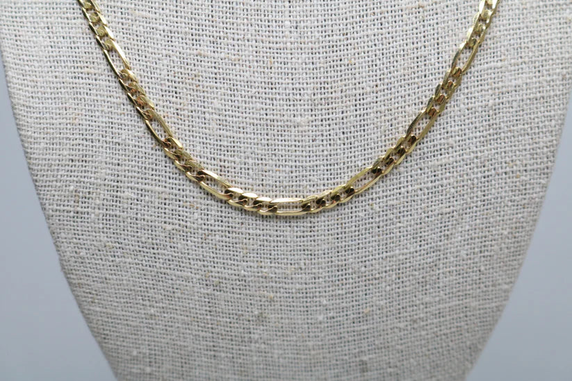 14-Karat Yellow Gold Figaro Style Chain of 24 Inches