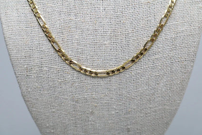 14-Karat Yellow Gold Figaro Style Chain of 24 Inches