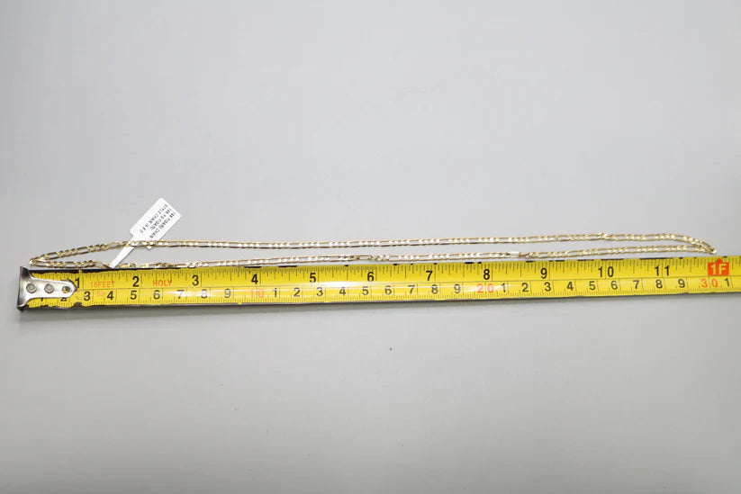 14-Karat Yellow Gold Figaro Style Chain of 24 Inches