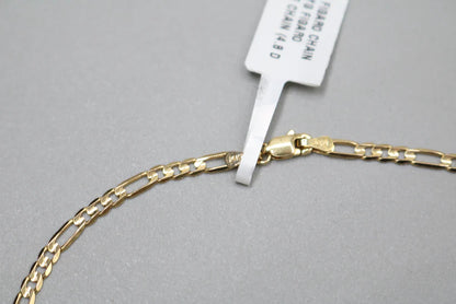 14-Karat Yellow Gold Figaro Style Chain of 24 Inches