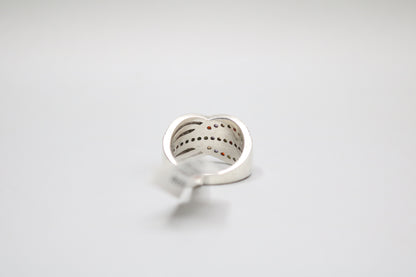 Sterling Silver Bypass Multicolor Ring (Size 7 3/4)