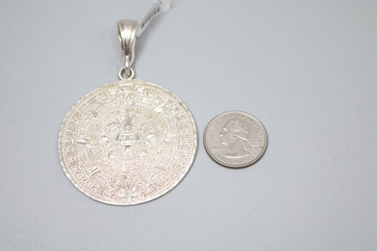 Sterling Silver Aztec Calendar Charm