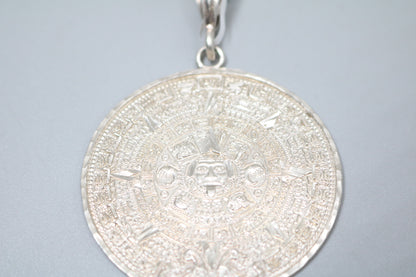 Sterling Silver Aztec Calendar Charm