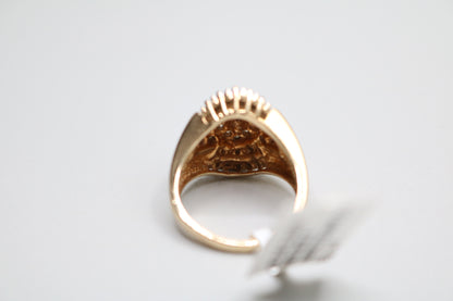 10K Yellow Gold Diamond Cluster Ring Size of 6 & 1/2