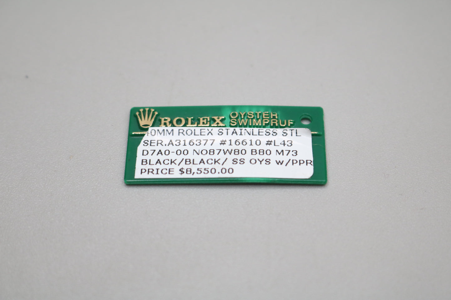 1999 Rolex Oyster Perpetual Date Submariner 16610 40mm Men's Watch (Local Pick-Up Only)