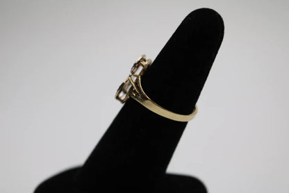 10k Two Tone Gold Letter S Ring (SIZE 7 1/4)