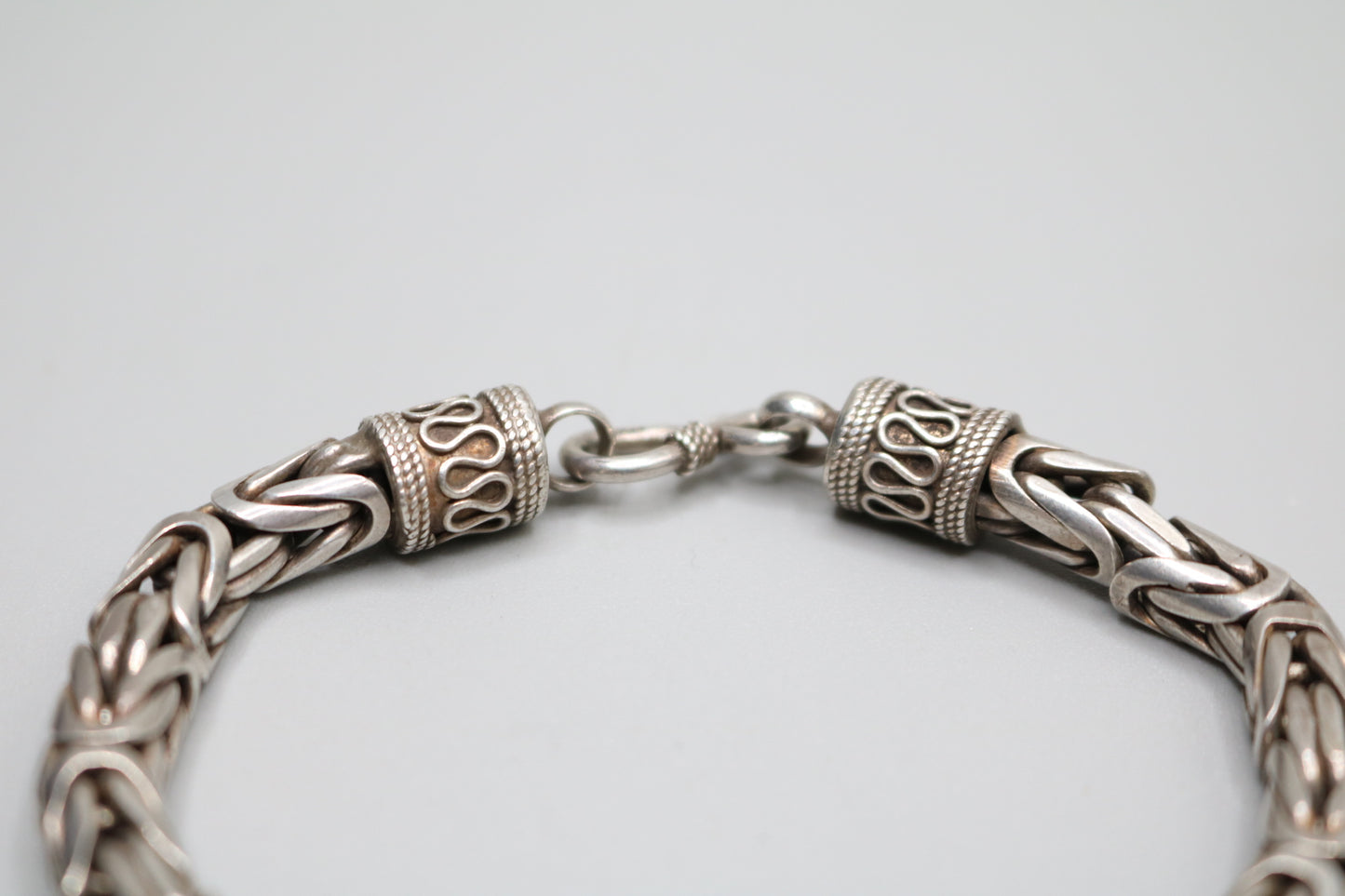Sterling Silver Byzantine Silver Bracelet (8.75 Inches)