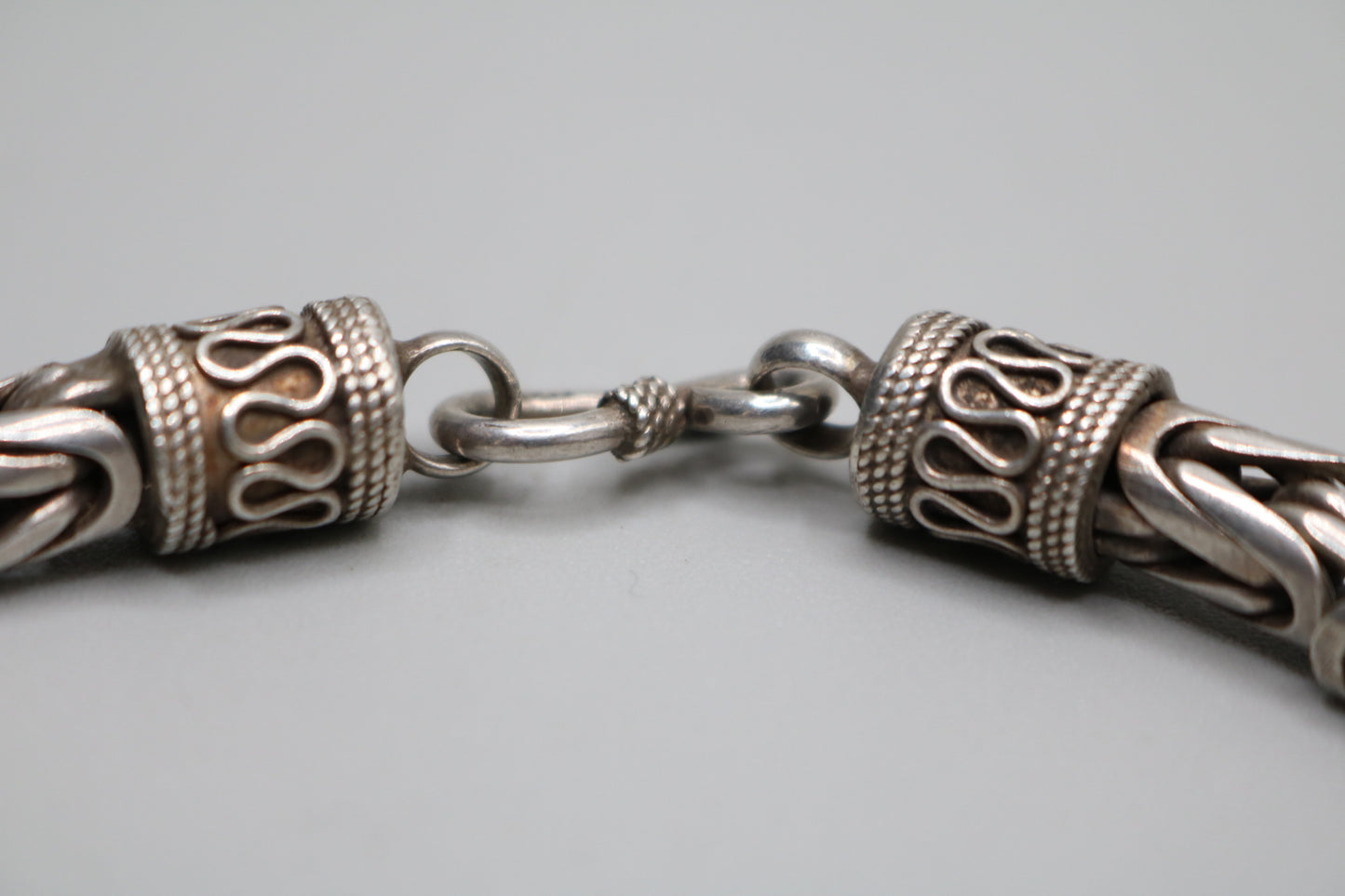 Sterling Silver Byzantine Silver Bracelet (8.75 Inches)