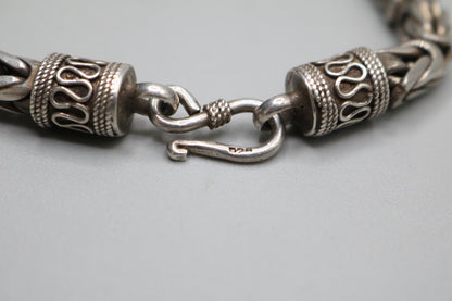 Sterling Silver Byzantine Silver Bracelet (8.75 Inches)