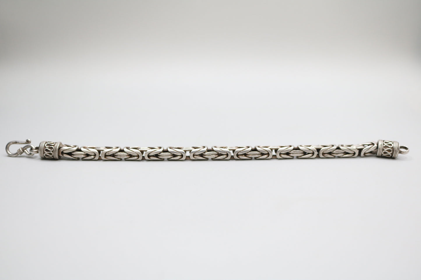 Sterling Silver Byzantine Silver Bracelet (8.75 Inches)