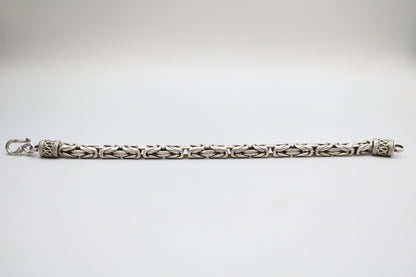 Sterling Silver Byzantine Silver Bracelet (8.75 Inches)