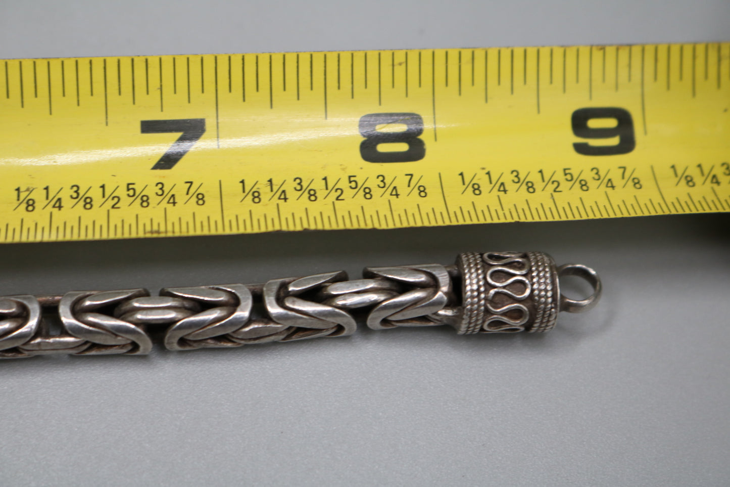Sterling Silver Byzantine Silver Bracelet (8.75 Inches)