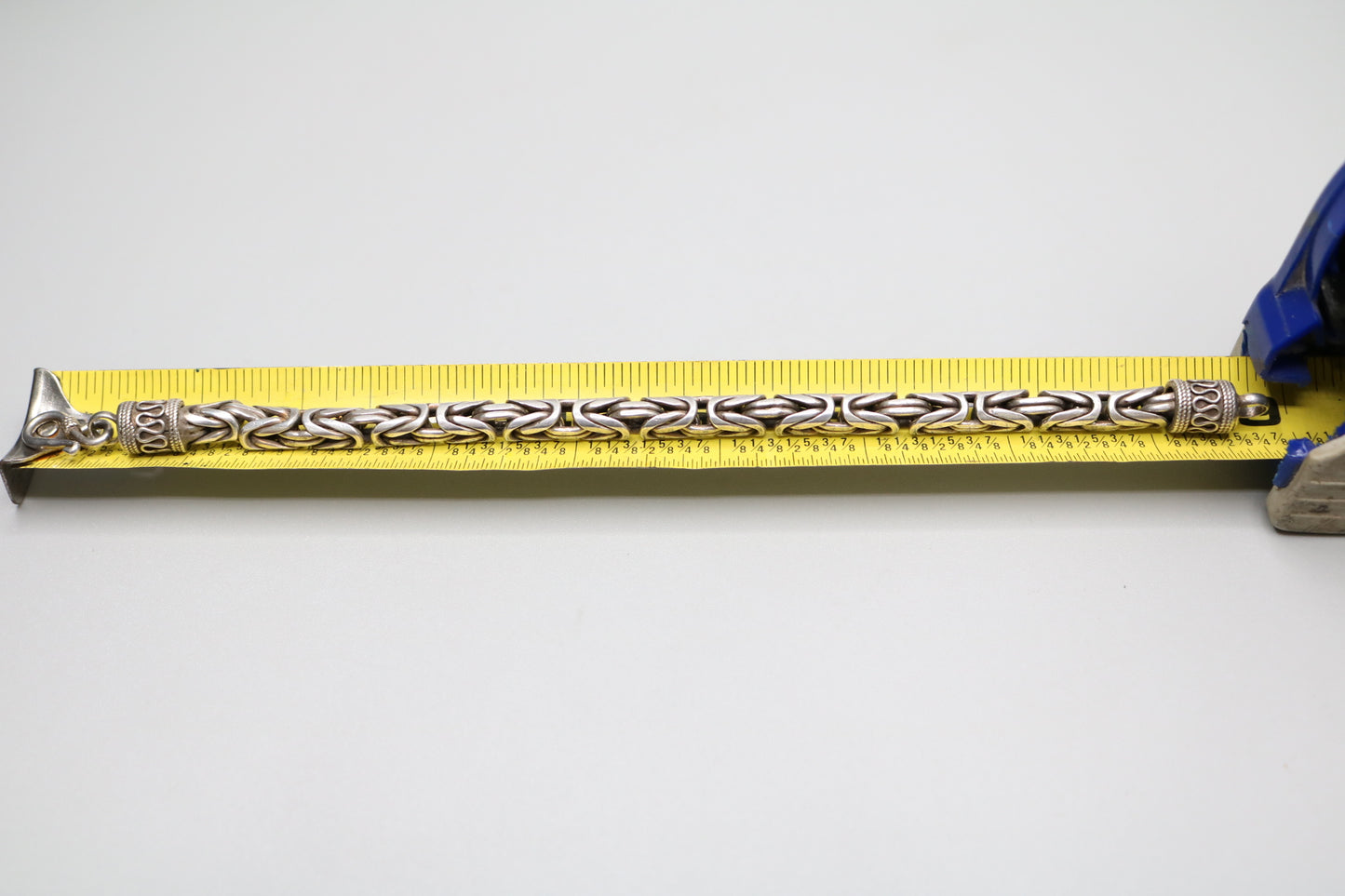 Sterling Silver Byzantine Silver Bracelet (8.75 Inches)