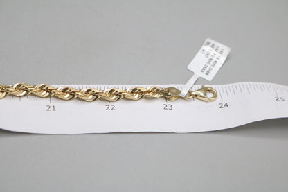 14K Yellow Gold Rope Necklace (24 Inches) (Local Purchase Only)