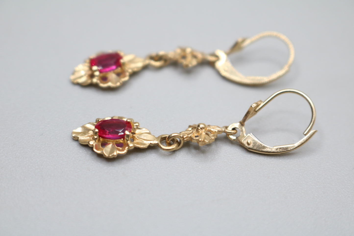 14K Yellow Gold Dangling Pair Earrings