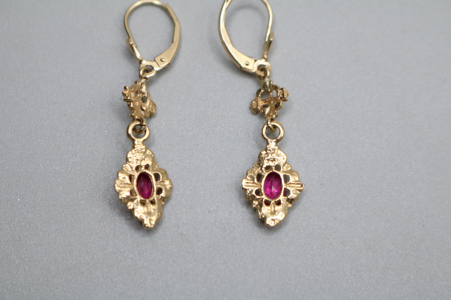 14K Yellow Gold Dangling Pair Earrings