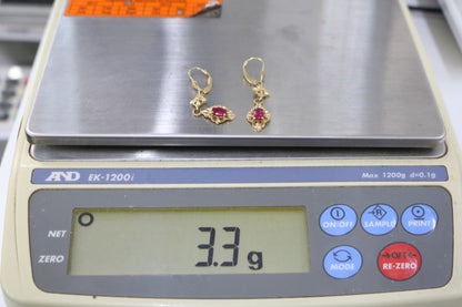 14K Yellow Gold Dangling Pair Earrings