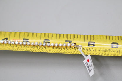 18K Yellow Gold Classic Diamond Tennis Bracelet (10.30 CTTW) (Local Purchase Only)