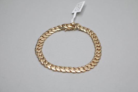 14K Yellow Gold Curb Bracelet (Size 20/ 7.87 Inches) (Local Pickup Only)