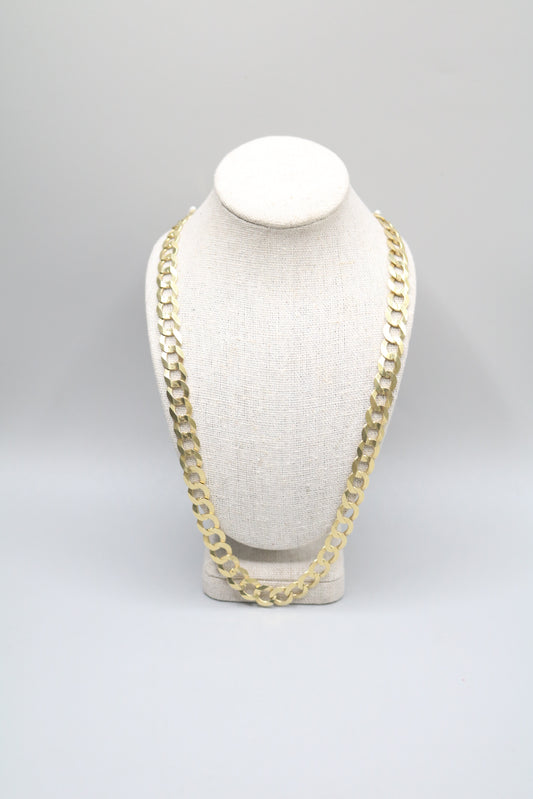 14K Yellow Gold Curb Chain (24 Inches) (Local Purchase Only)