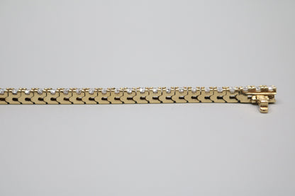 14K Yellow Gold Diamond Tennis Bracelet (3.75 CTW) (Local Purchase Only)